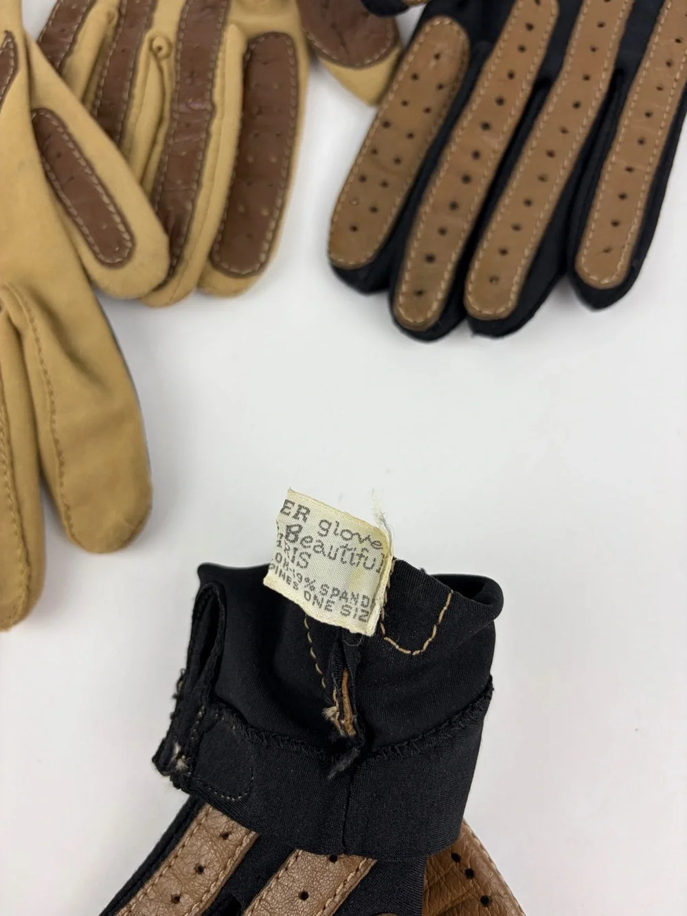 Vintage 70s 80s Isotoner for Hands Beautiful Aris Driving Hand Gloves Set Of Two